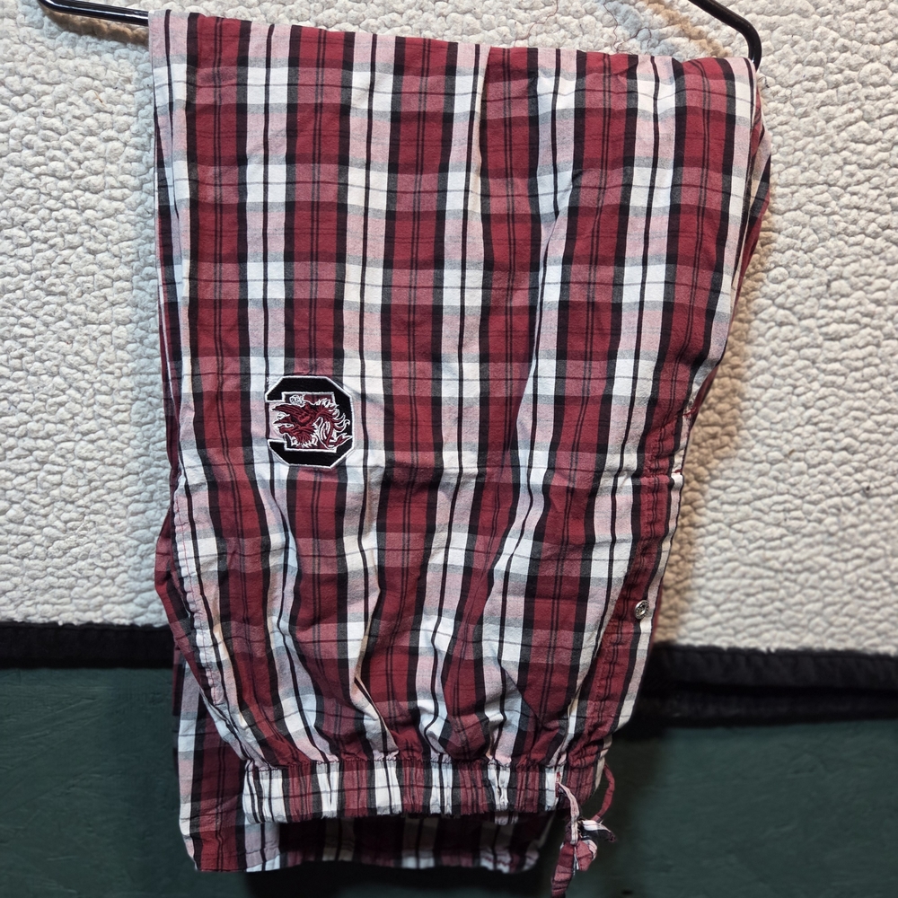 Plaid Lounge Pants with SC Gamecocks Logo Size 2XL